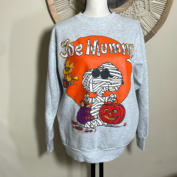 Peanuts Tops - Vintage 1970’s Peanuts Joe Mummy Snoopy cartoon Mummy Monster crewneck pullover